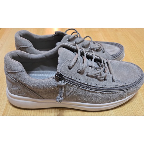 BILLY Comfort Low Sneakers Mens 10M Gray Suede Adaptive Easy On Shoes New - Picture 5 of 7